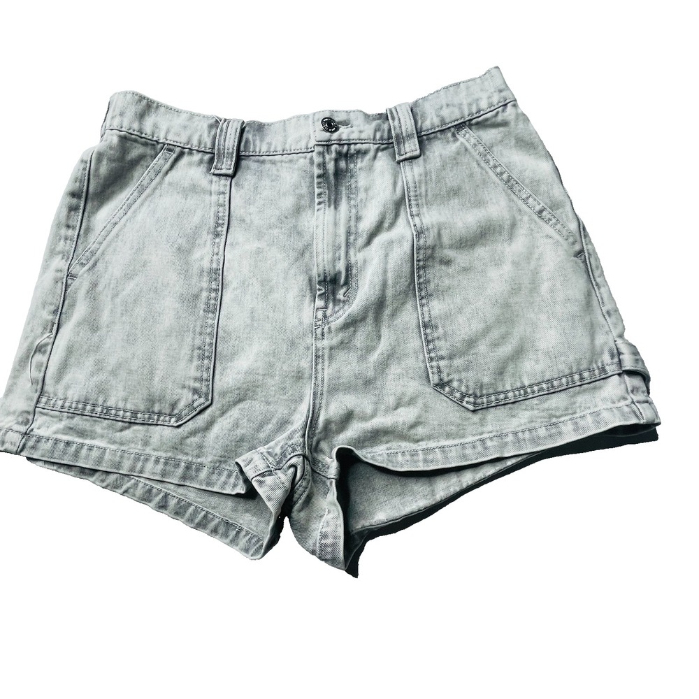 Wild Fable Utility Carpenter Denim Shorts Womens 10 Gray Acid Wash Y2K Gorpcore